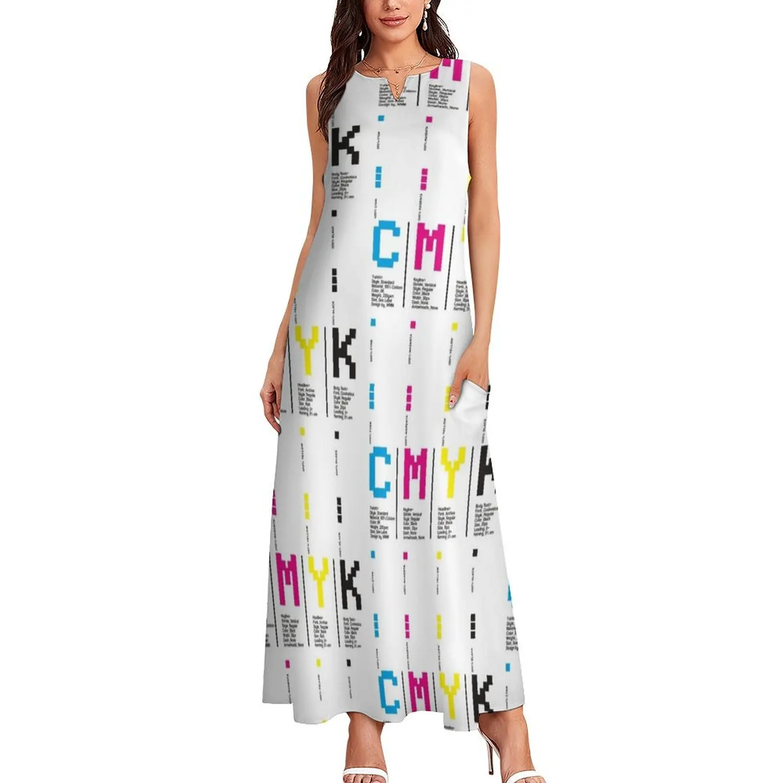 CMYK Color Typography Typeface Prepress Graphic Design Long Dress Woman dresses Women's dress