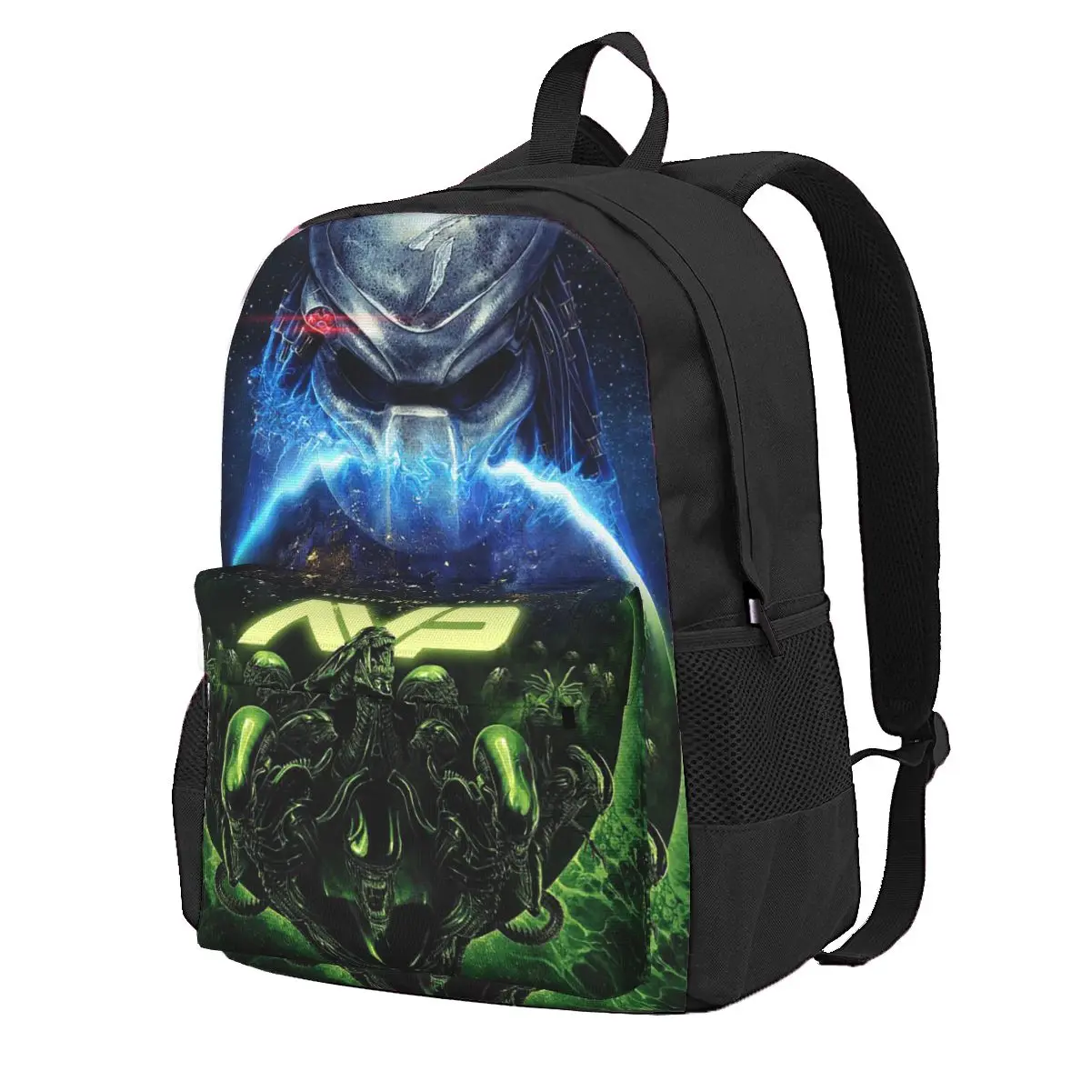 เอเลี่ยน VS พรีเดเตอร์สยองขวัญนิยายวิทยาศาสตร์การ์ตูนกระเป๋าเป้สะพายหลังกระเป๋าหนังสือขนาดใหญ่ความจุกระเป๋าเด็กกระเป๋าเดินทางกระเป๋าสะพายไหล่