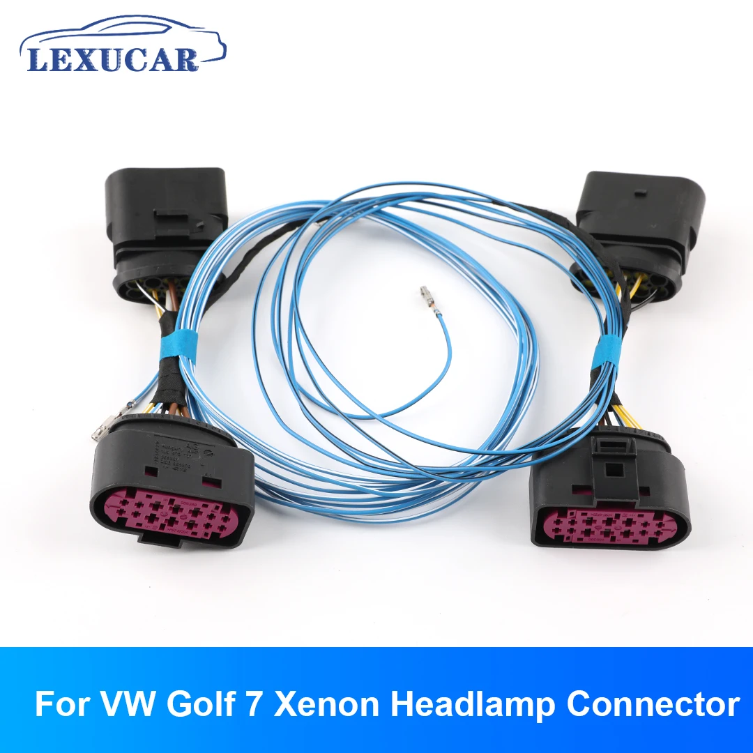 for VW Golf 7 10 Pins to14 Pins  HID Xenon Headlamp Connector Professional Adapter