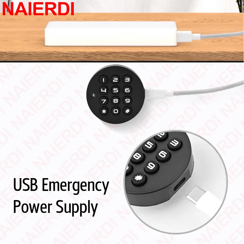 NAIERDI Home Security Cabinet Door Locks Keyless Electronic Cabinet Password Locks for School Locker,Gym Locker Furniture Lock
