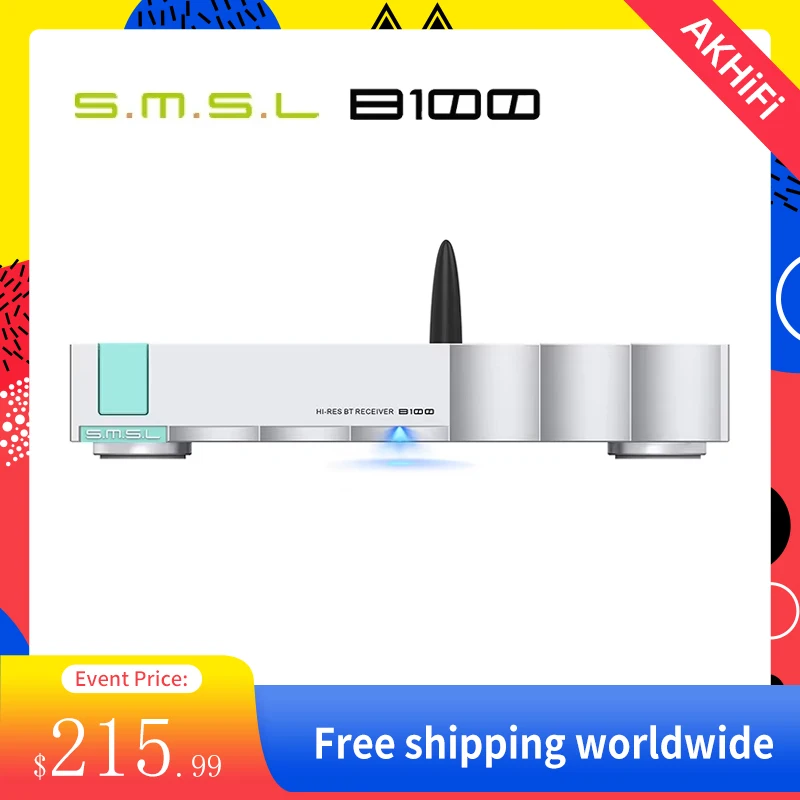 SMSL B100 HI-RES Bluetooth receiver 5.1 AK4493S DAC LDAC UAT APTX HD SBC AAC 24bit/192kHz