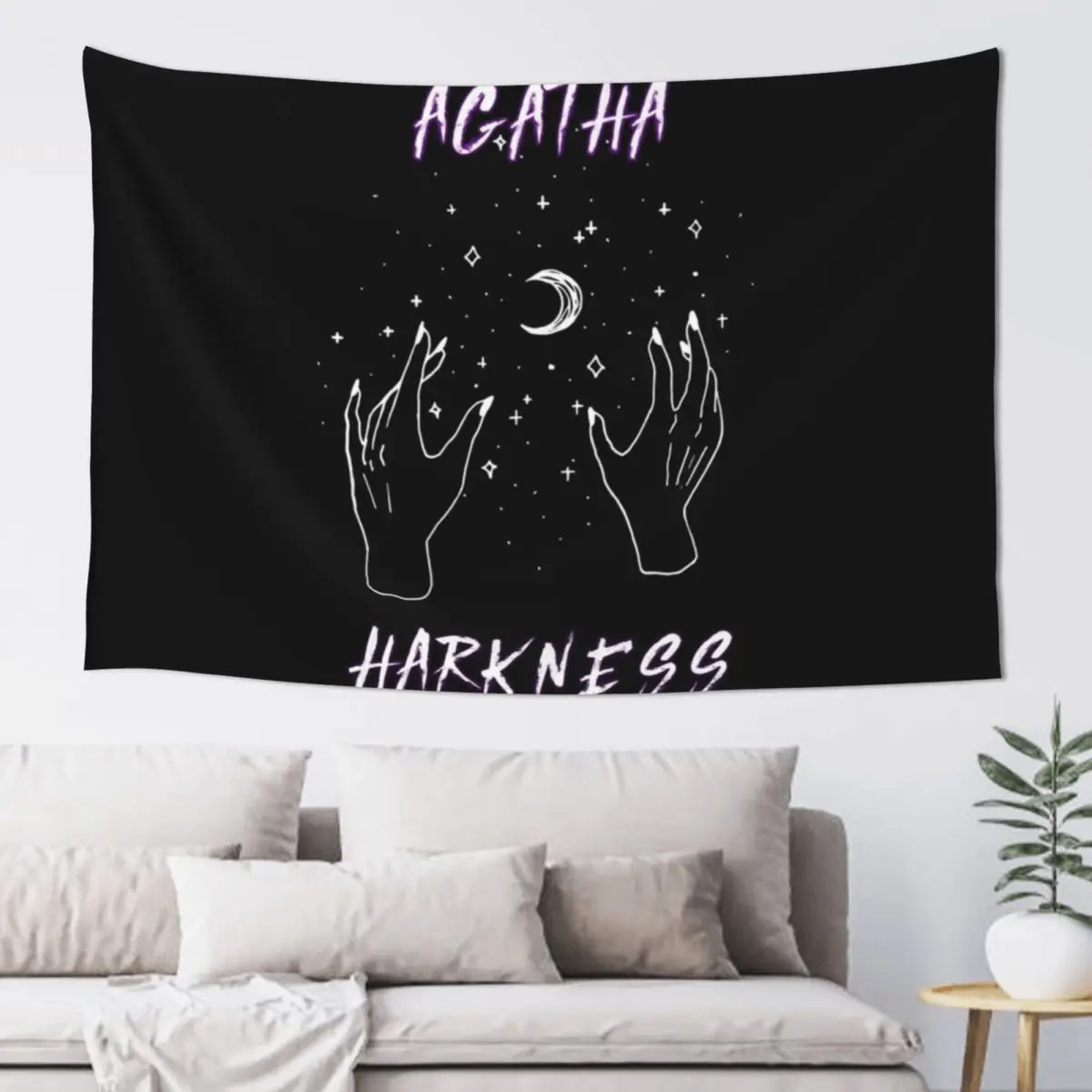 agatha all along- agatha harkness- purple witch HOODIE Tapestry Things To The Room Home Decorations Aesthetic Tapestry