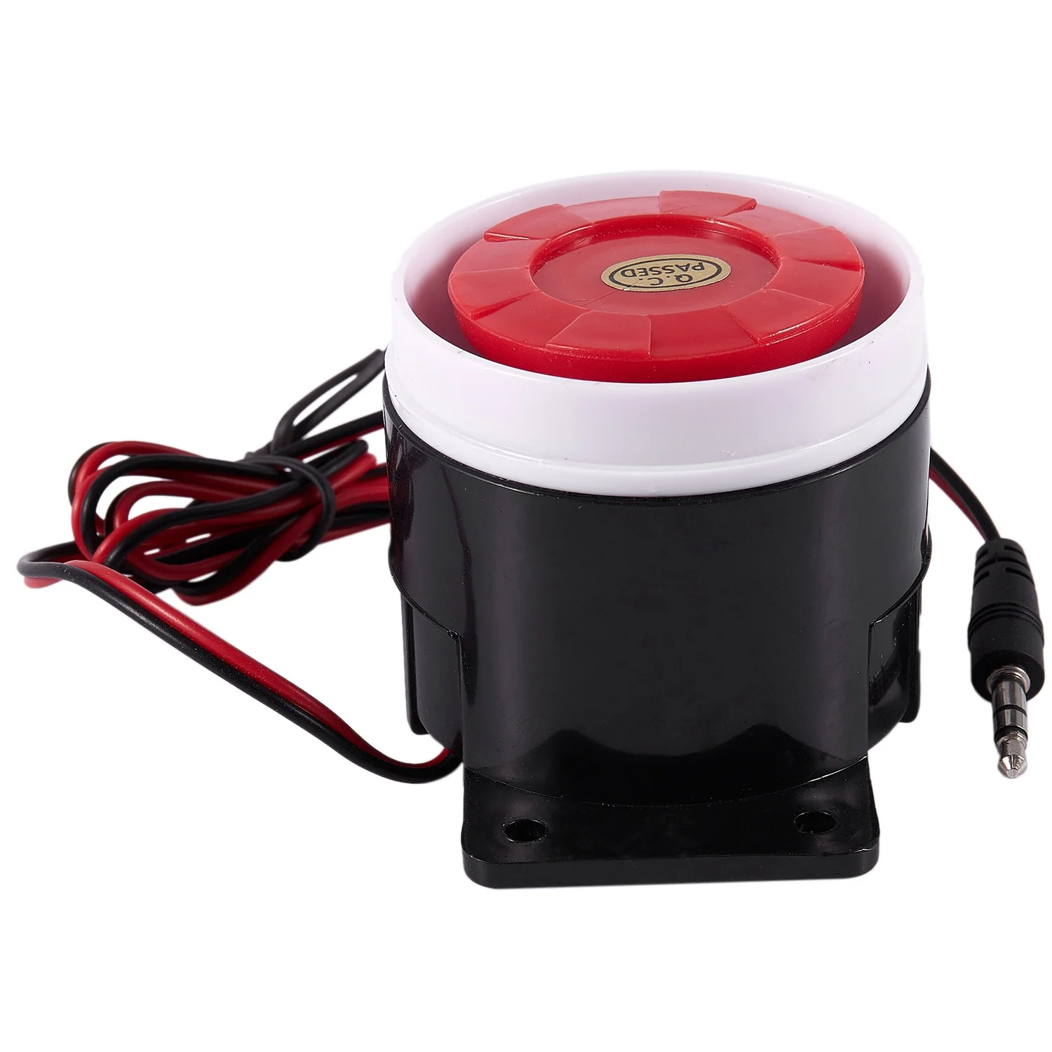 Continuous Sound Decibel Piezo Buzzer IC Alarm Speaker DC 12V 120db Black+Red