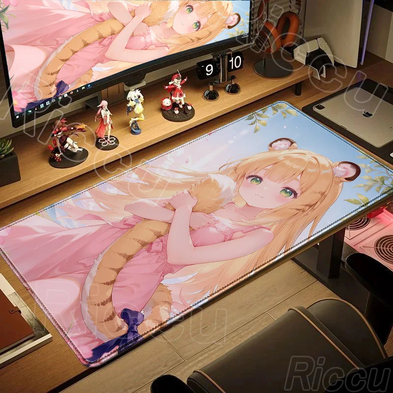 

Hot Sale Kawali Girl Ju Fufu Mouse Pad Gaming Zenless Zone Zero Mousepad Keyboard Pad XXL Large Mausepad Laptop Game Pc Desk Mat