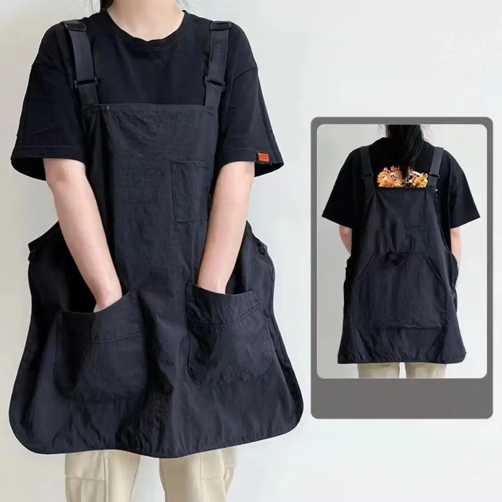 

Waterproof Baking Apron] Breathable Sleeveless Workwear Apron Adjustable Waist Double-Sided Kitchen Cooking Apron Home Use