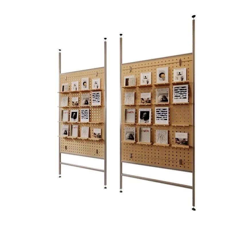Ocean board display cabinet display rack aluminum profile perforated board birch display cabinet storage rack