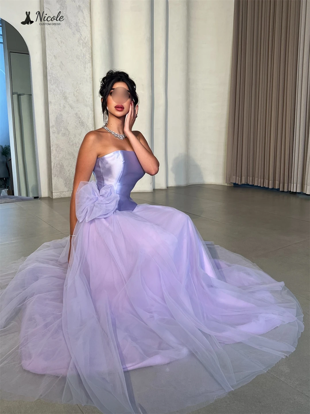 Nicole vestidos femininos elegantes feitos sob medida para vestidos de festa de casamento vestido de noite de luxo 2025 fora do ombro linha uma vestidos de baile