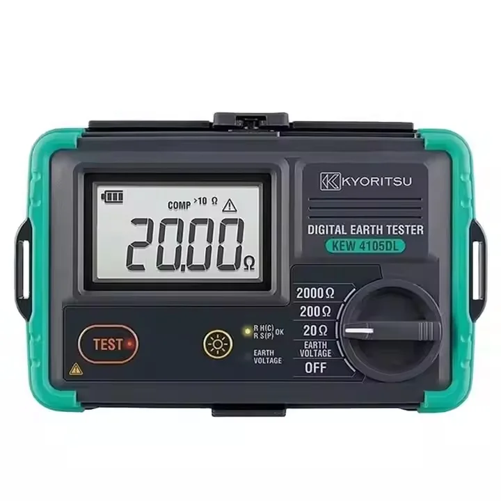 New-original Kyoritsu Kew 4105dl Ip67 Dust Water-proof Rugged Earth Tester 0.01-2000ohm Resistance Meter Digital Earth Tester - Image 4