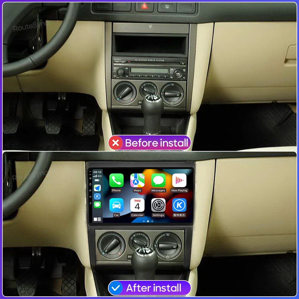 Android For Volkswagen VW Golf 4 IV Jetta MK4 Classics 2002 - 2006 Car Multimedia Player Carplay Auto Radio Navigation GPS  Wifi