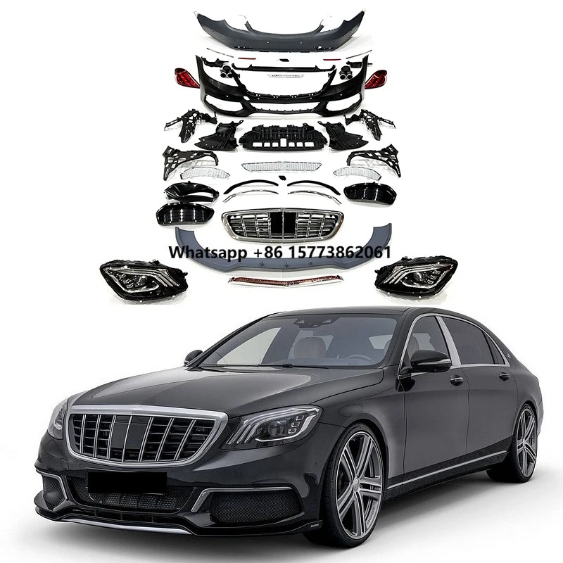 

W222 Body Kit for S-class W222 S320 S350 S400 S600 2018-2020 Year Old to New Style Body Kits for W222 PP Body Parts