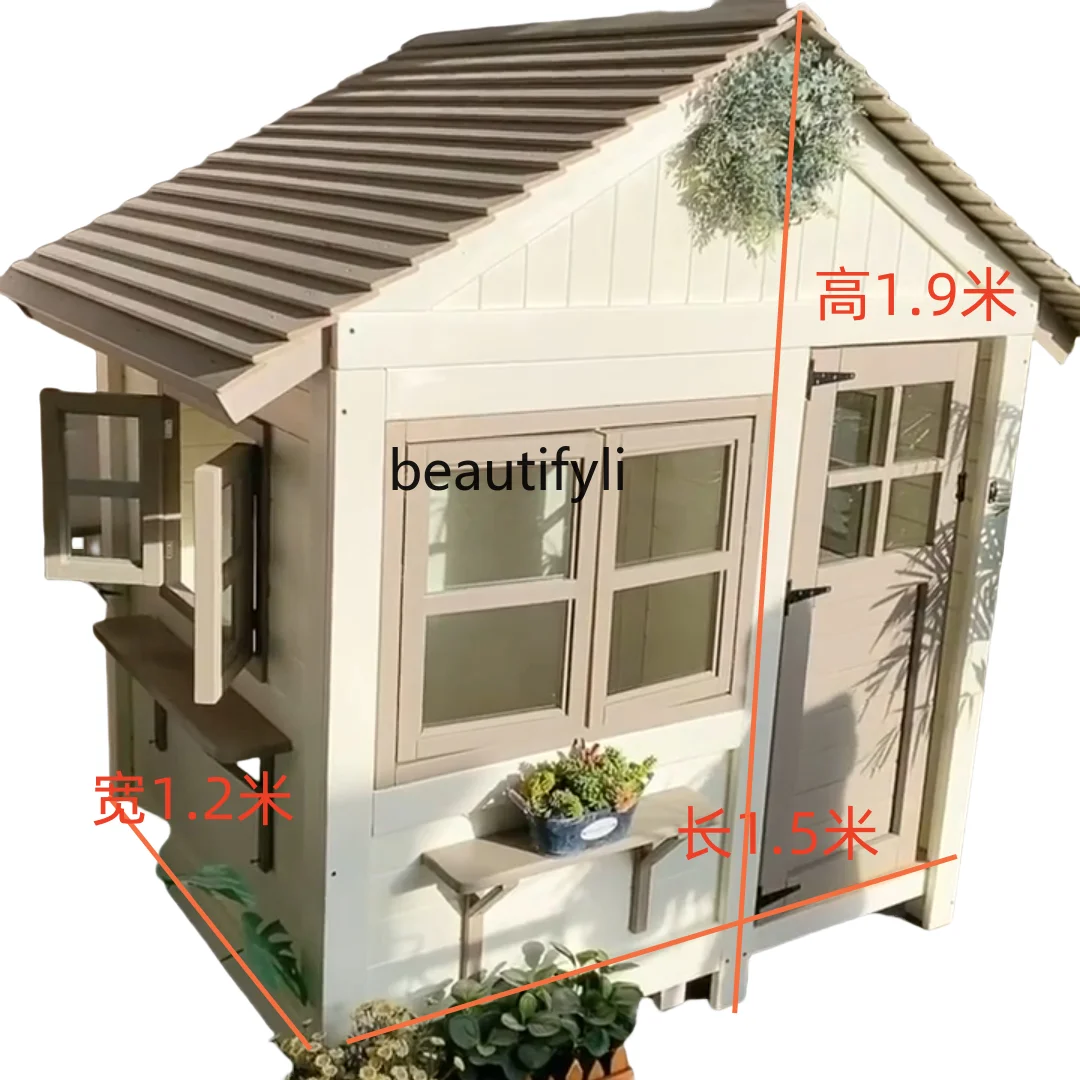 

A55 custom gazebo log cabin, outdoor courtyard children's games, preservative wood, garden balcony log cabin
