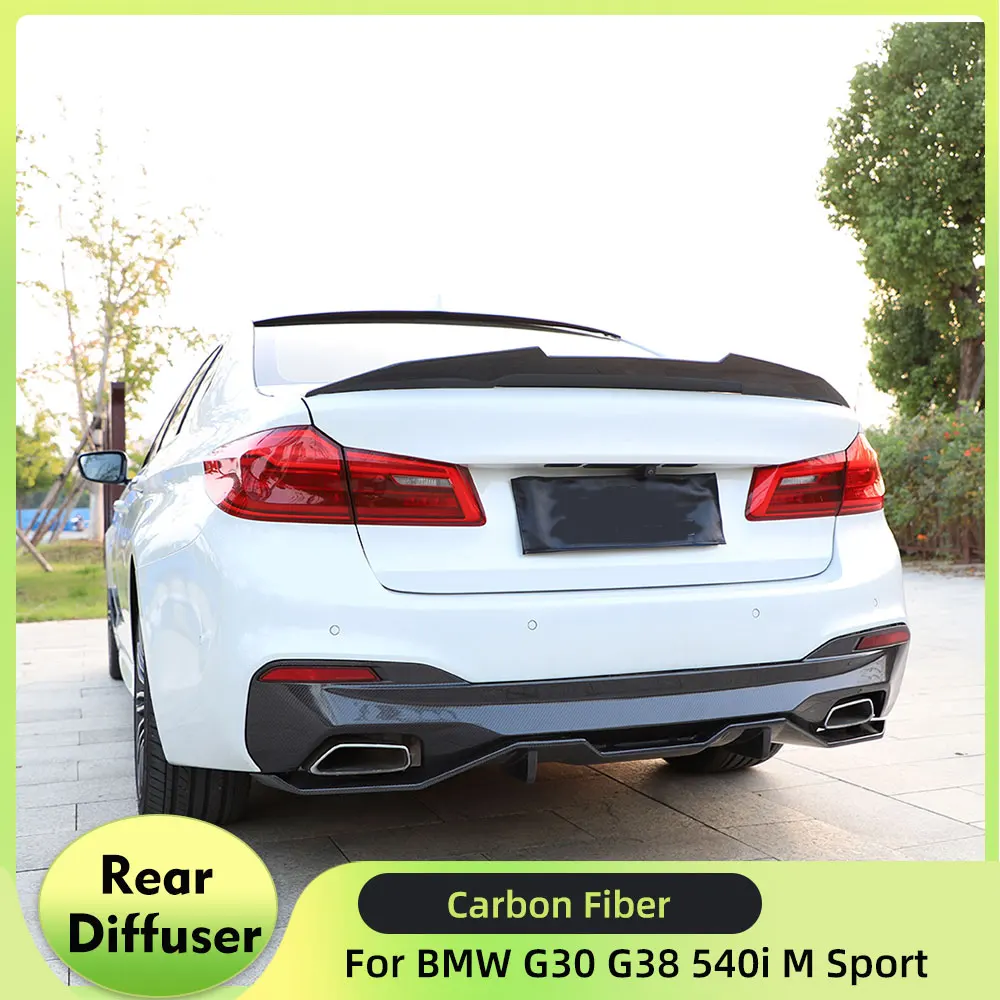 

Rear Diffuser for BMW 5 Series G30 G38 2017-2019 540i M Sport Sedan 4-Door Carbon Fiber/FRP Black Auto Lower Bumper Lip Spoiler
