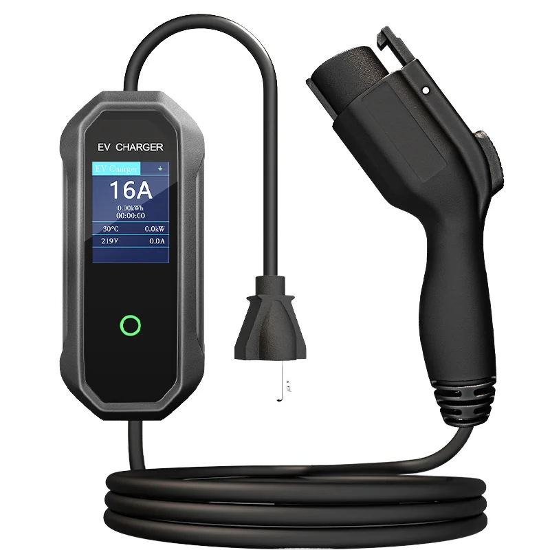 

Portable 16A Type 1 3.5kW IP65 Electric Vehicle EV Charger With 5m Cable New Condition For Indoor/Outdoor AC Car Charging