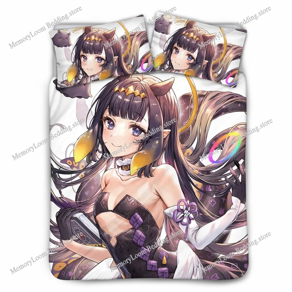

Anime Hololive EN Gawr Gura 3D Printed Bedding Set Duvet Covers Pillowcases Comforter Bedding Set Bedclothes Bed Linen