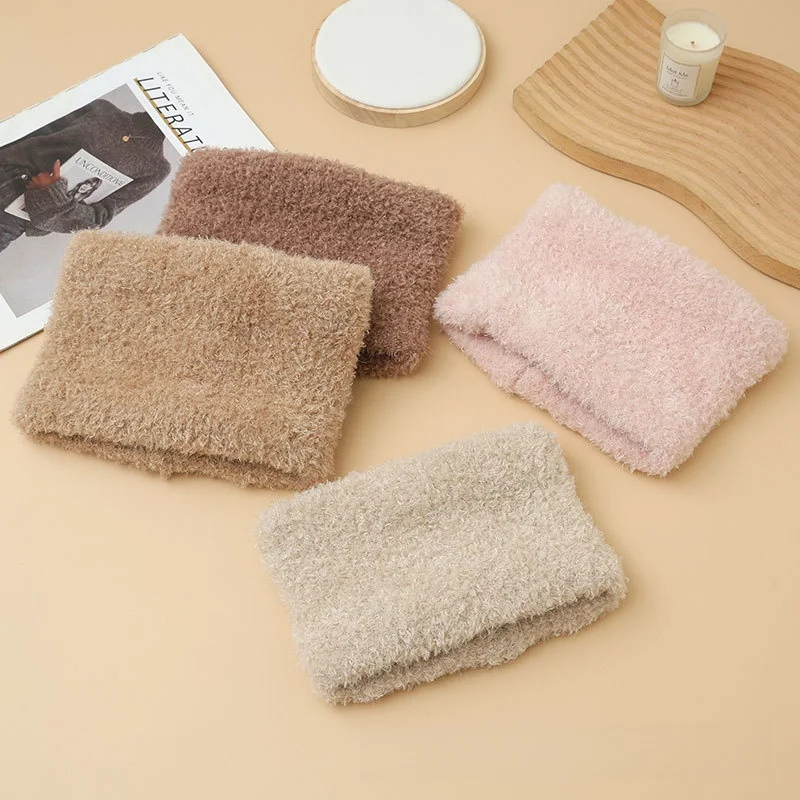 Unisex Thickened Fleece Winter Scarf Neck Warmer Motorcycle Riding Outdoor Sports Neck Protection Scarf Stylish Versatile Design