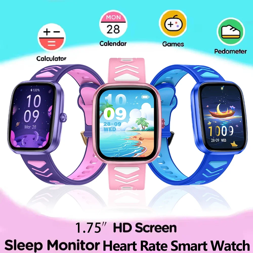 

LIGE 2026, детские умные часы с HD сенсорным экраном, игры, умные часы, музыкальные часы, подарок для мальчиков и девочек, детские умные часы для iOS Android