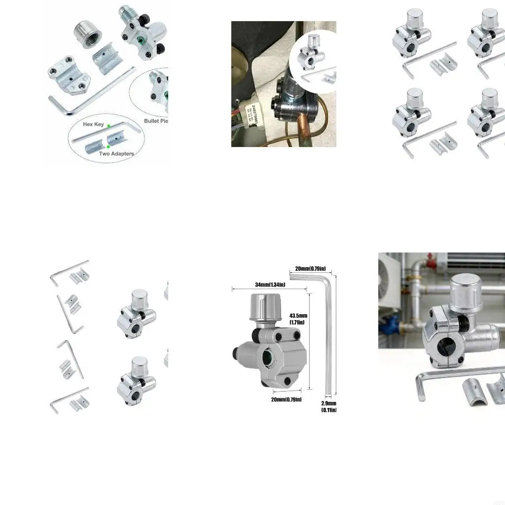 J6PE Charging Access Piercing Hardware, Split-Body Service Components for Air Conditioner and Refrigeration Equipment