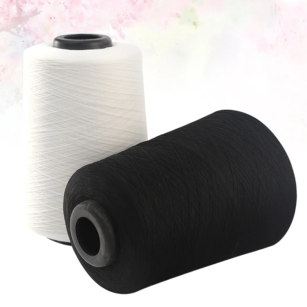 

2pcs 10000 Yards 150D Premium Sewing Threads Costume Sewing Threads Clothes Pants Threads (1pcs White, 1pcs Black)