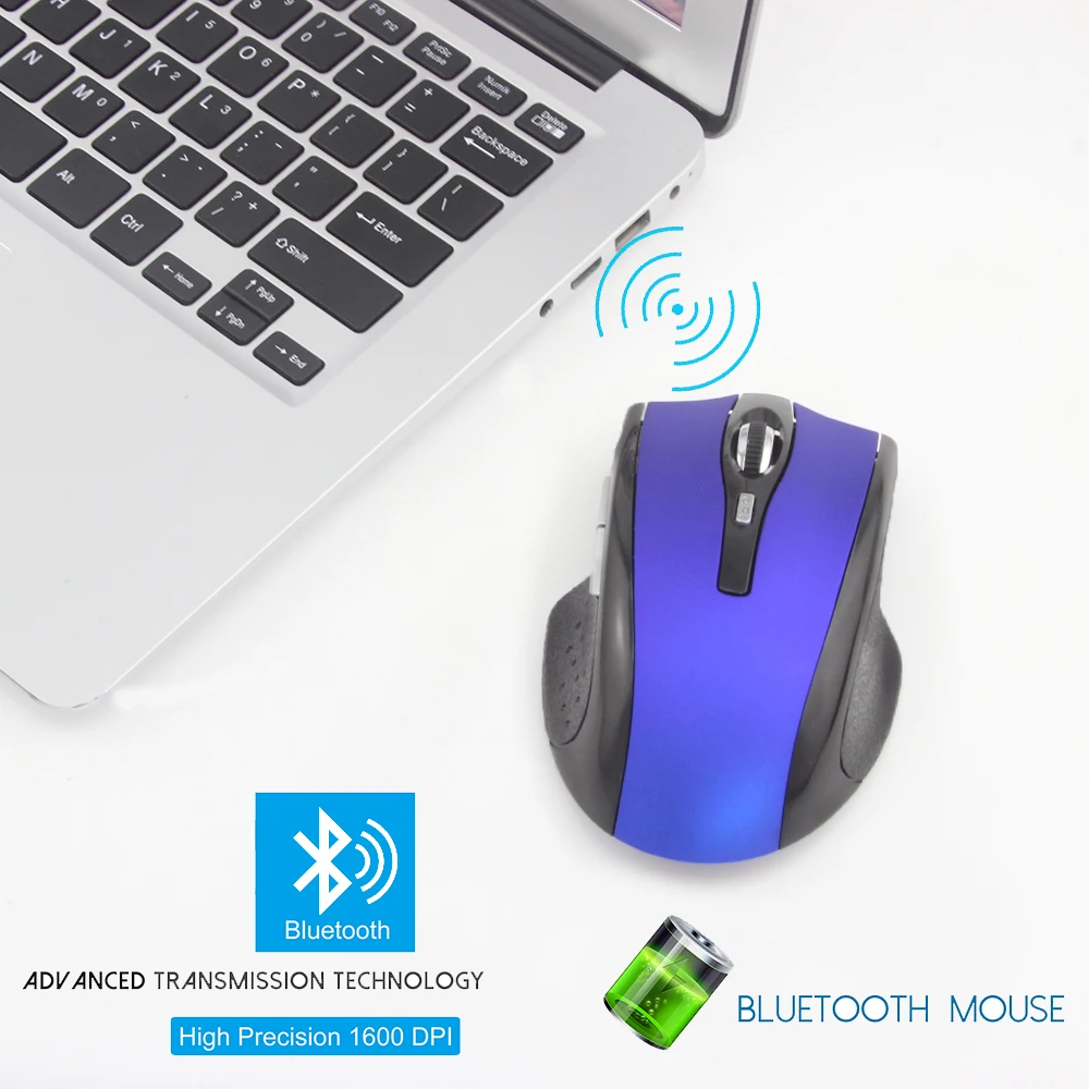 

CHYI Bluetooth Wireless Ergonomic Computer Gaming Mouse Silent Optical Rechargeable Mause 3d Portable Gamers Mice For PC Macbook