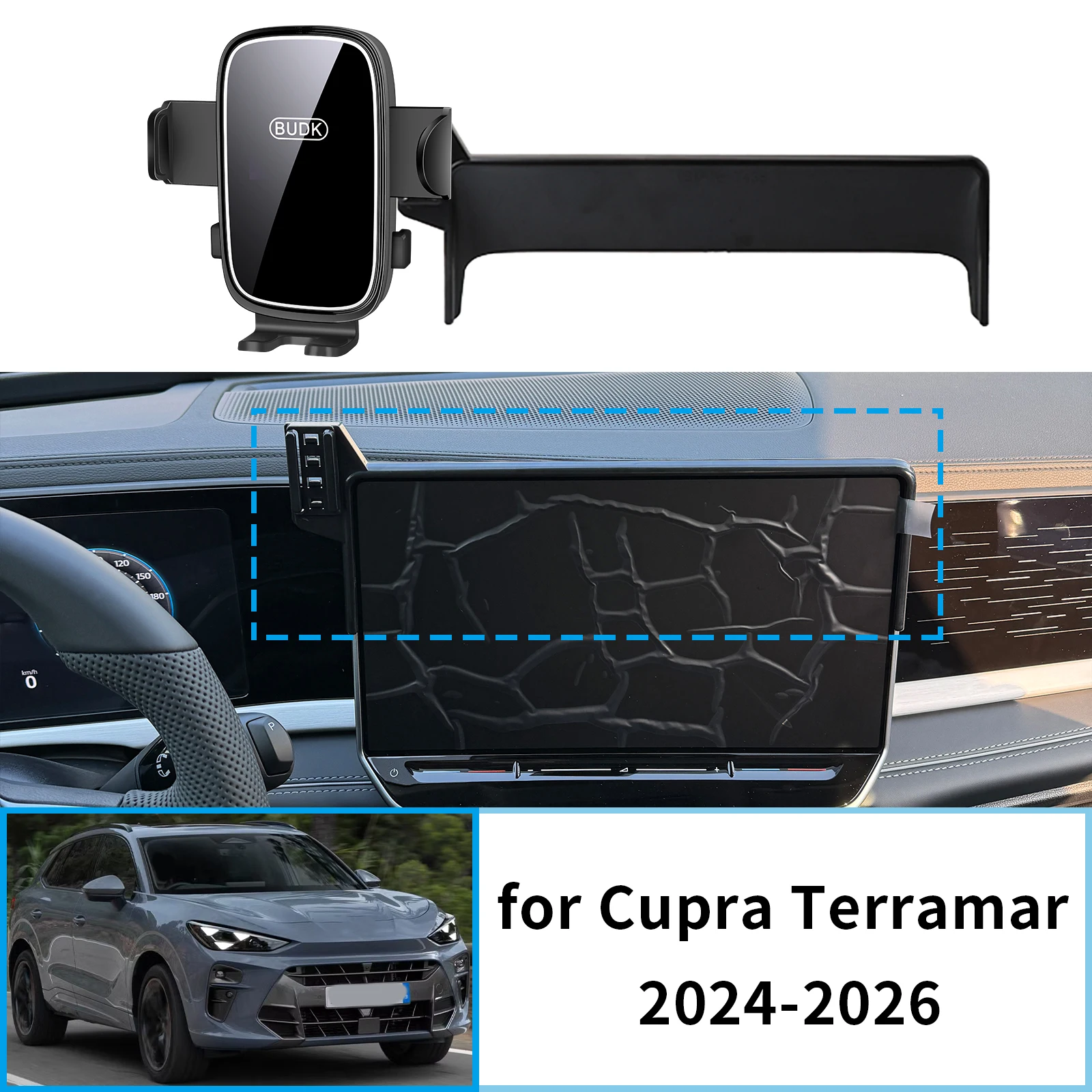 

Mobile Phone Holder Accessories fit for Cupra Terramar 2024 2025 2026 12.9" inch 5H Facelift GPS Bracket Navigation Stand Auto