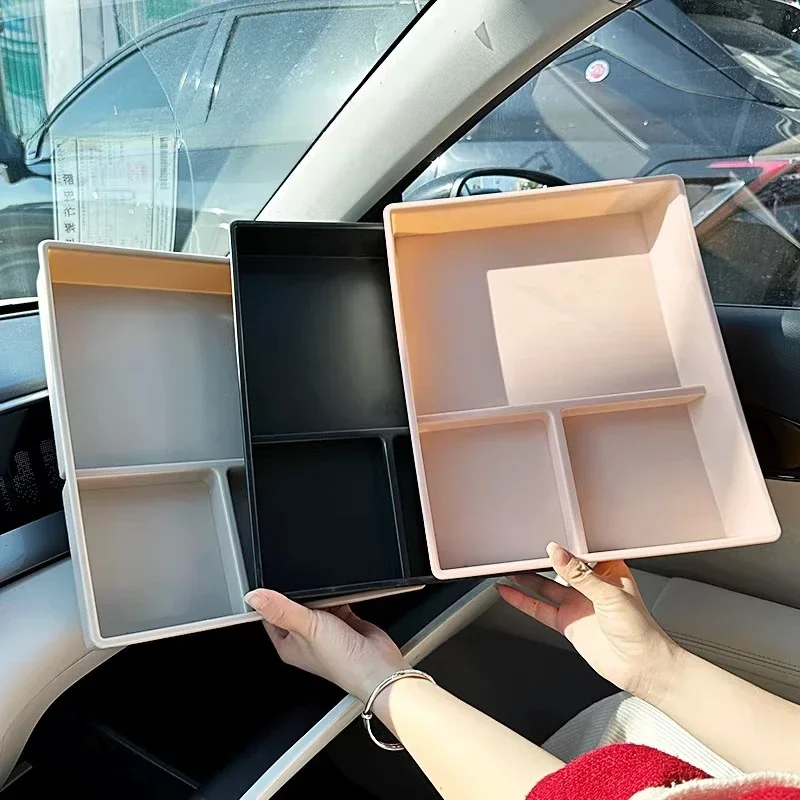 IOSN Fit For Geely EX2 Car Passenger Side Storage Box Drawer Divided Organizer Makeup Tray Interior Modified