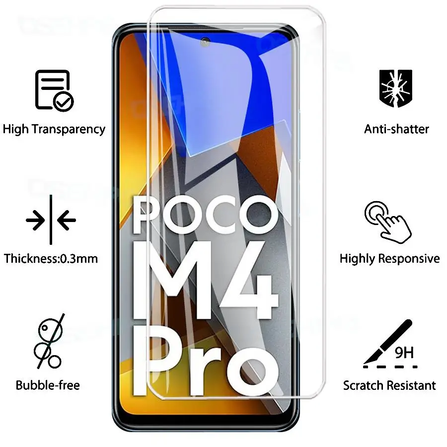 Kaca Tempered 9D Antipecah untuk Xiaomi Poco X3 X4 NFC X2 F2 F3 F4 GT Pelindung Layar POCO M2 M3 M4 M5 Pro M5S Kaca Pelindung