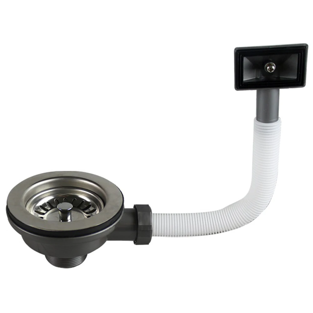 Flexible Drain Pipe For Sinks Cleaner Adjustable Overflow Pipe Compatibility With Various Sinks Kitchen Installation