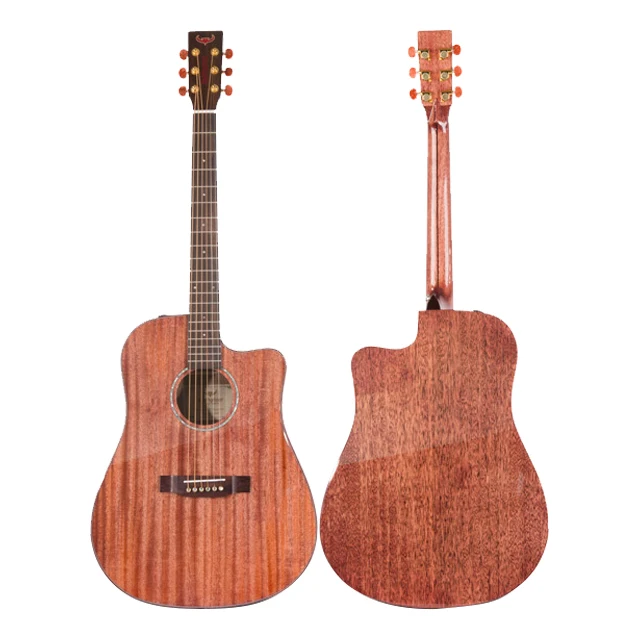 

Bullfighter top solid guitar D2D Rosewood Neck 41in Cutaway Affordable OEM Acoustic Guitar