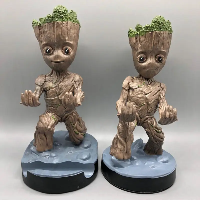 Guardians Of The Galaxy Groot Gamepad Holder Action Figure Toys Cute Small Tree Man Phone Bracket Model Ornament Decorate Gifts