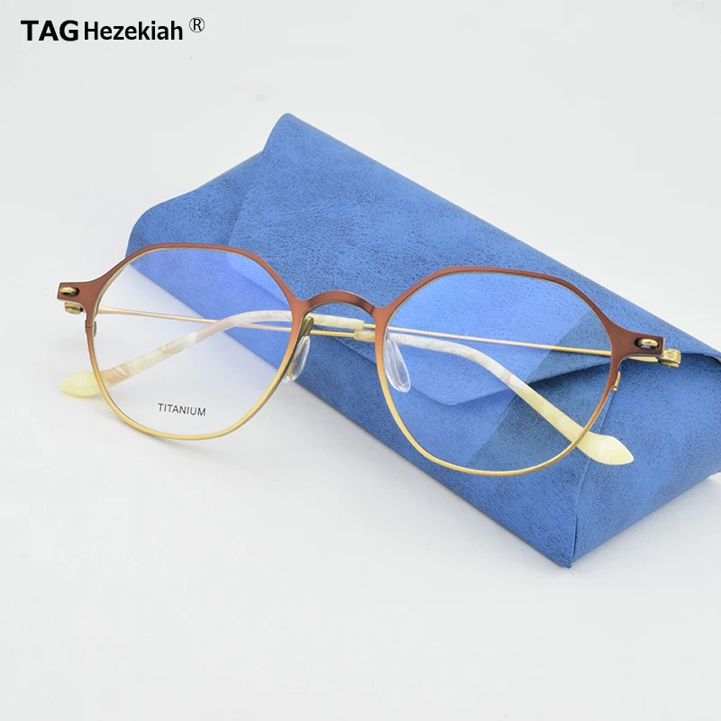 

Vintage Titanium Eyeglasses Frame Men Myopia Prescription Glasses Women Retro Optical Luxury Brand Glasses Frame Eyewear T202316