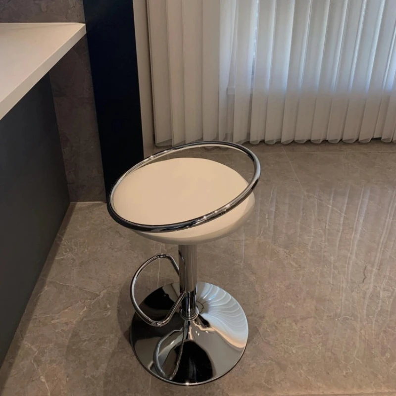 simple wrought iron bar chair Modern art front desk rotating lift bar chair home high banquetas para ilha de cozinha furniture