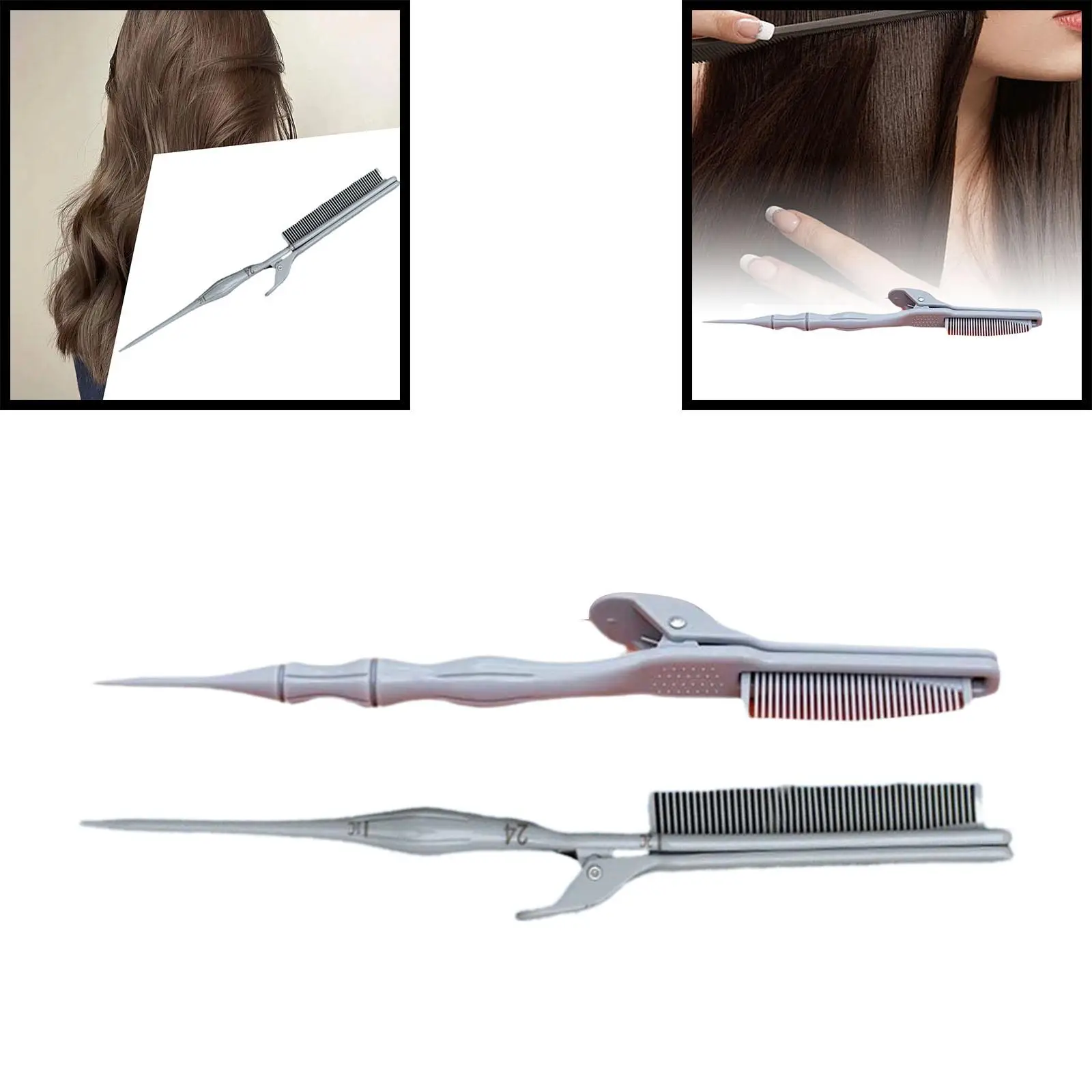 Portable Perm Comb Large Handle Hair Styling Brush Plastic Hair Tool Accessories for Men and Women Home Hair Care