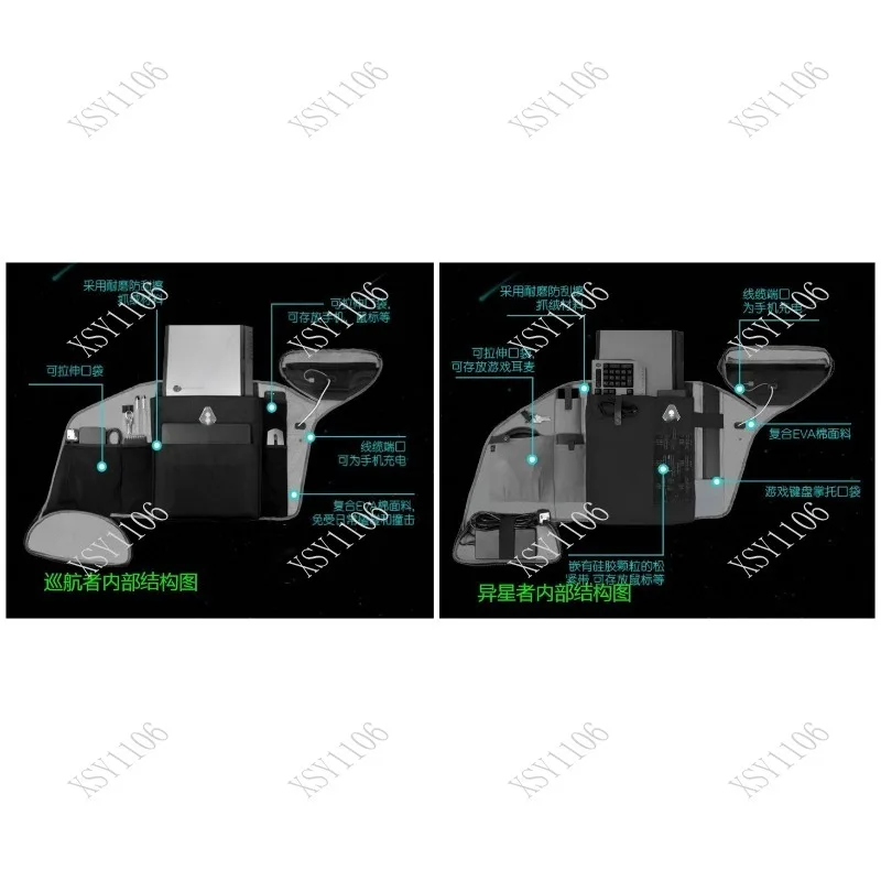 Cruiser Alien M15.6 17.3 X15 R1 R2 R3 R4 R5 R6 R7 M18 Men and Women Large Capacity Computer Backpack