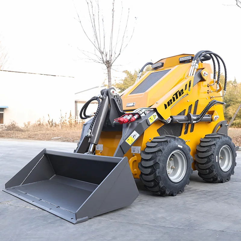 Leite Multi-Function mini skid steer loader Farm Use Skid Steer Loader 4×4 Wheeled Loader New Design Loader Customized Sale