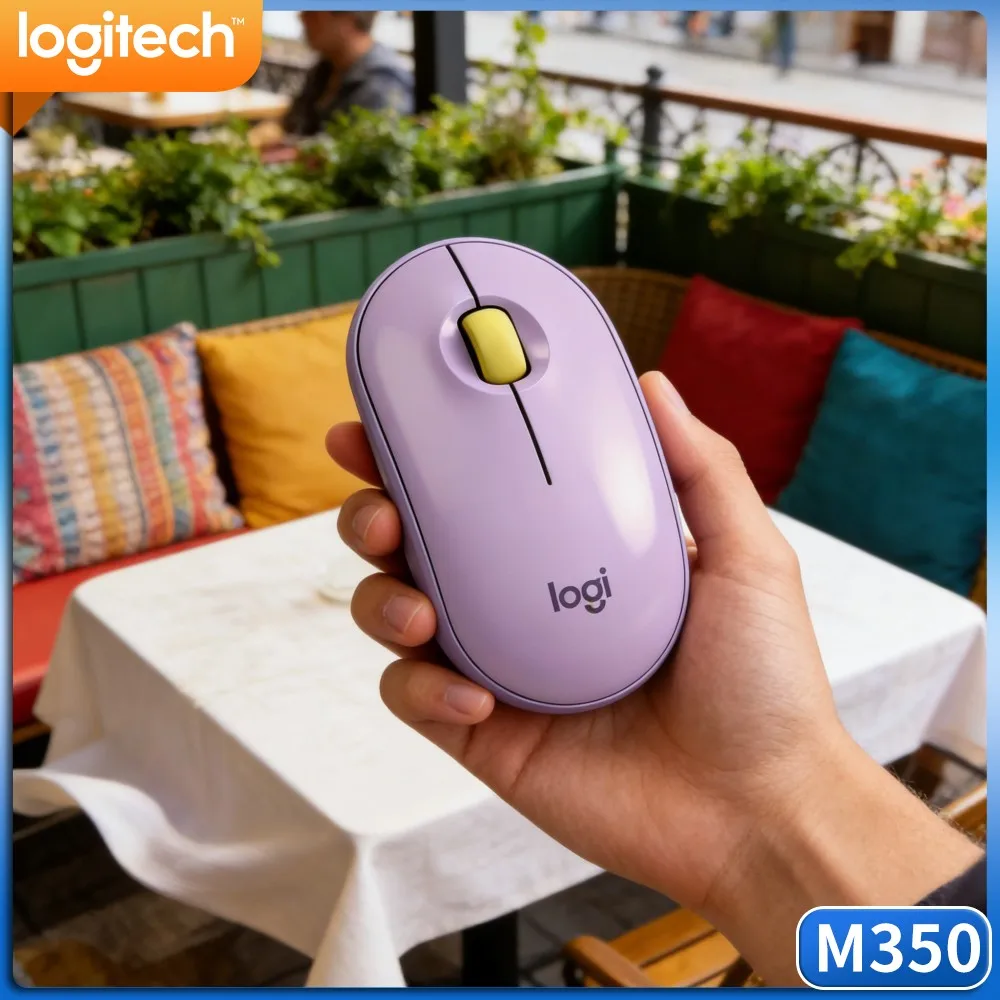 Logitech M350 PEBBLE Silent Click Wireless Mouse 2.4G Bluetooth Lightweight For Laptop PC Tablet Travel Work