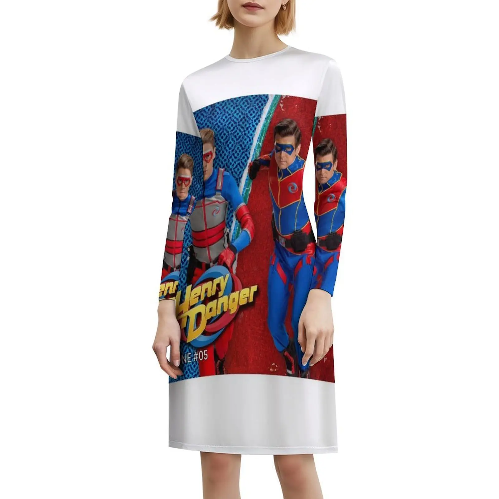 فستان حفلات نسائي من Henry Danger-Captain Man and Kid Danger ملابس نادي مطبوعة عصرية للإناث Henry Hart Ray