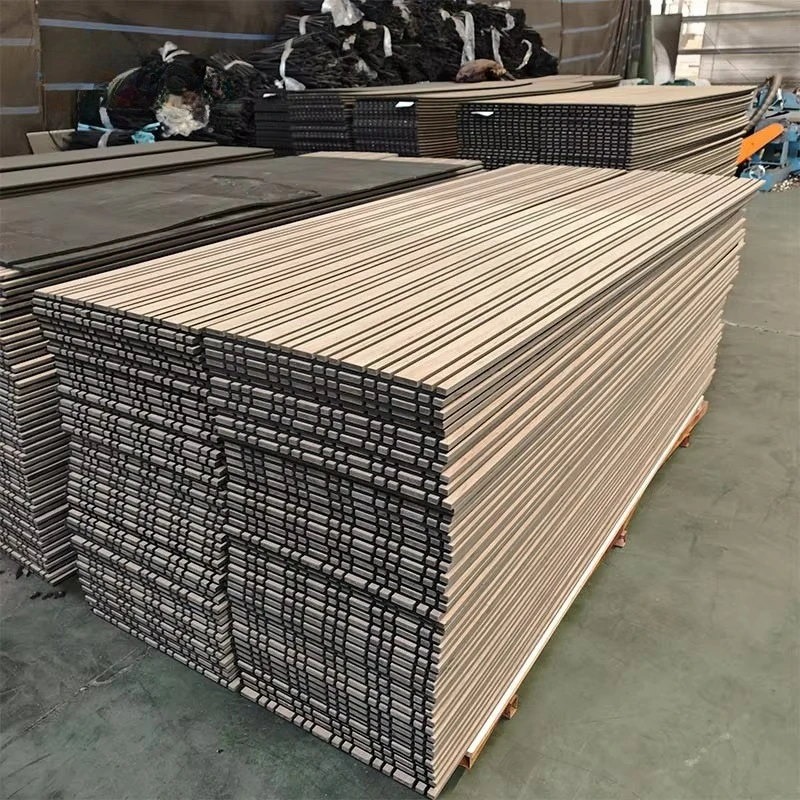 Panel Dinding Akustik Kayu Modern Interior Peredam Suara Dekorasi Panel Dinding Akustik