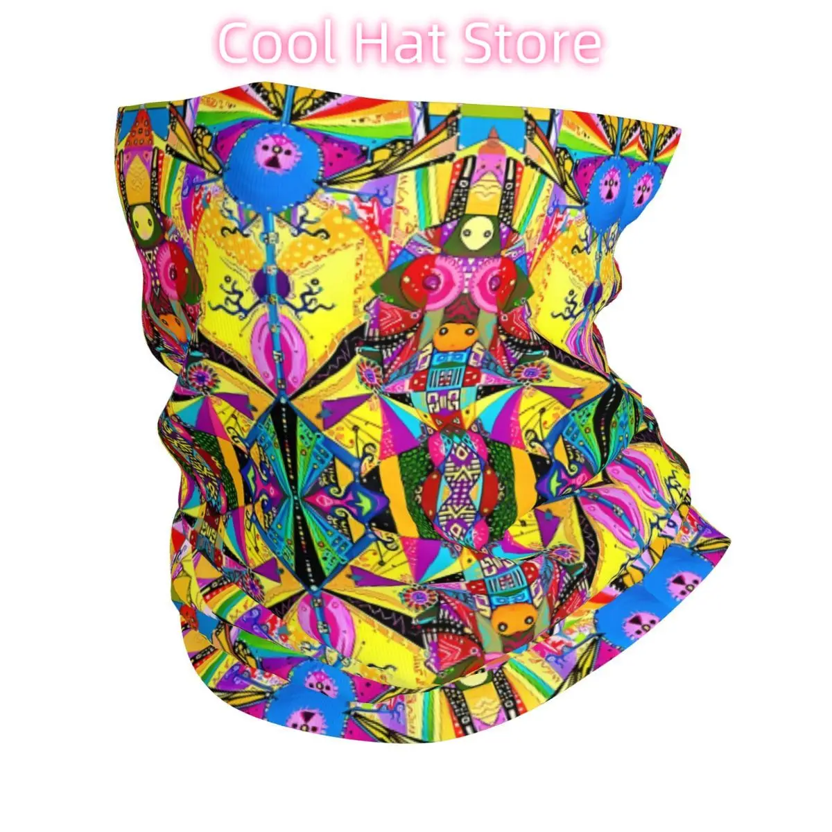 

Шарф с вышивкой в стиле фэнтези, шейный платок, маска для лица, полиэстер