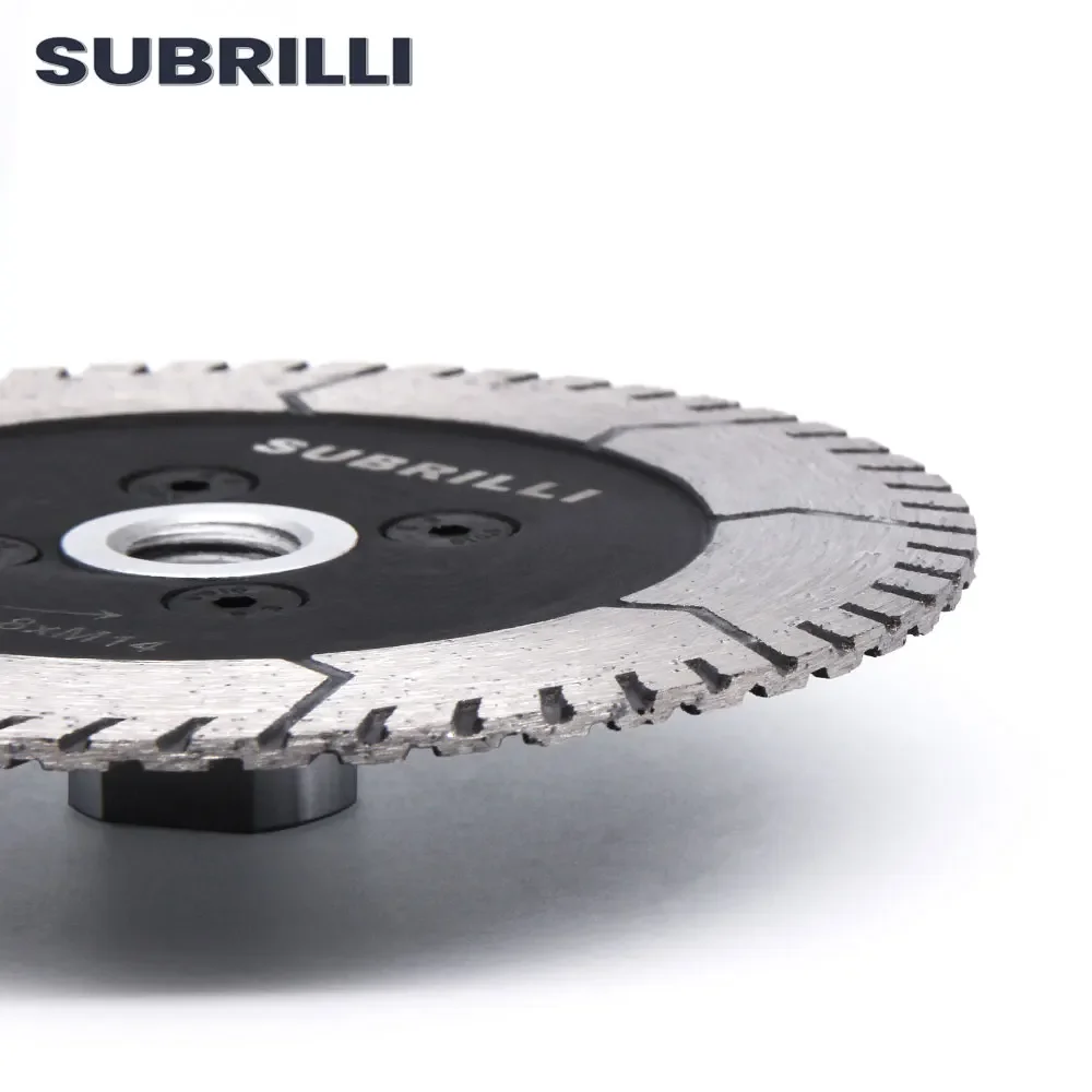 SUBRILLI 115mm Diamond Dual Saw Blade M14 Thread Hot Pressed Cutting Grinding Disc Stone Granite Marble Concrete Cut Blade 4.5\