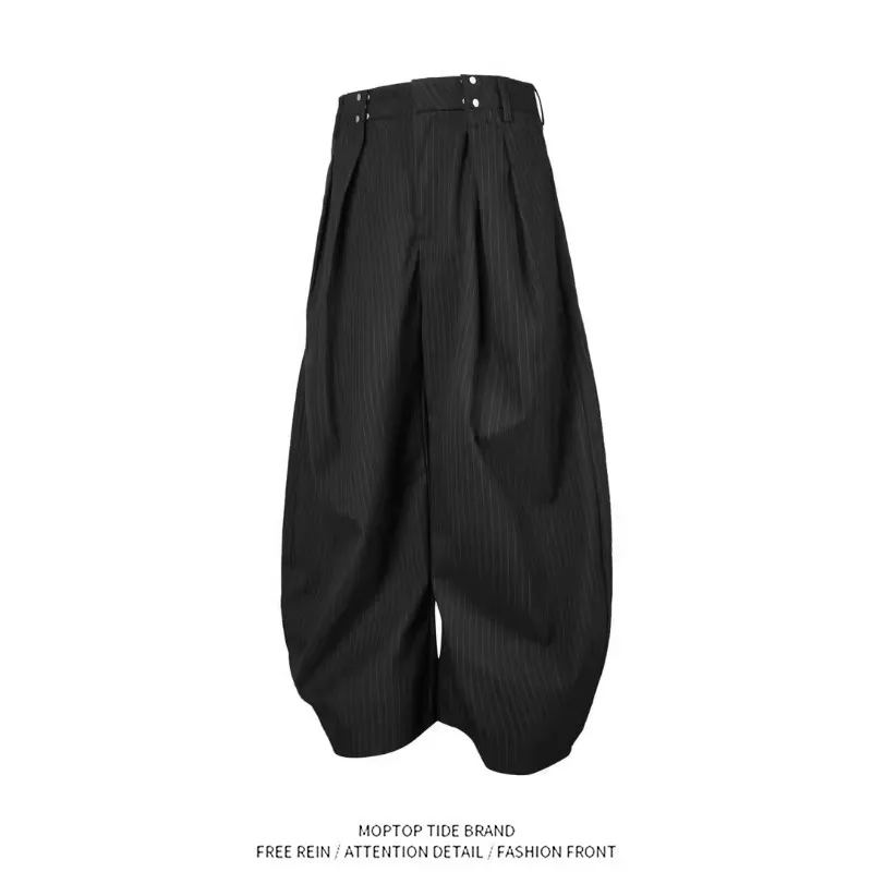 

Dark Pattern Pleated Wide Leg Casual Pants Men Women Spring Autumn Cleanfit Drapey Knife Trousers Standard Fit Polyester...