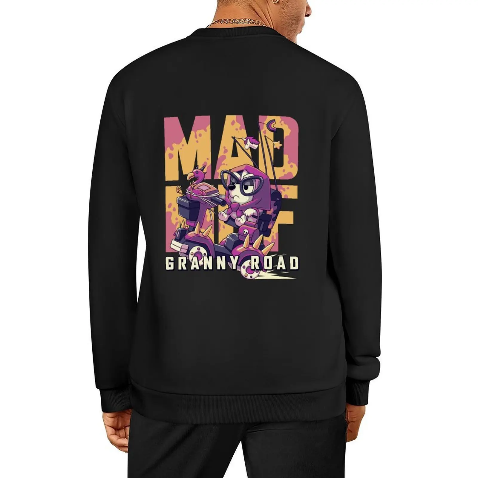 

Mad Muf: Granny Road // Muffin Heeler, Aussie dog, Bingo, Bandit, Chilli Pullover men's clothing sweatshirt male