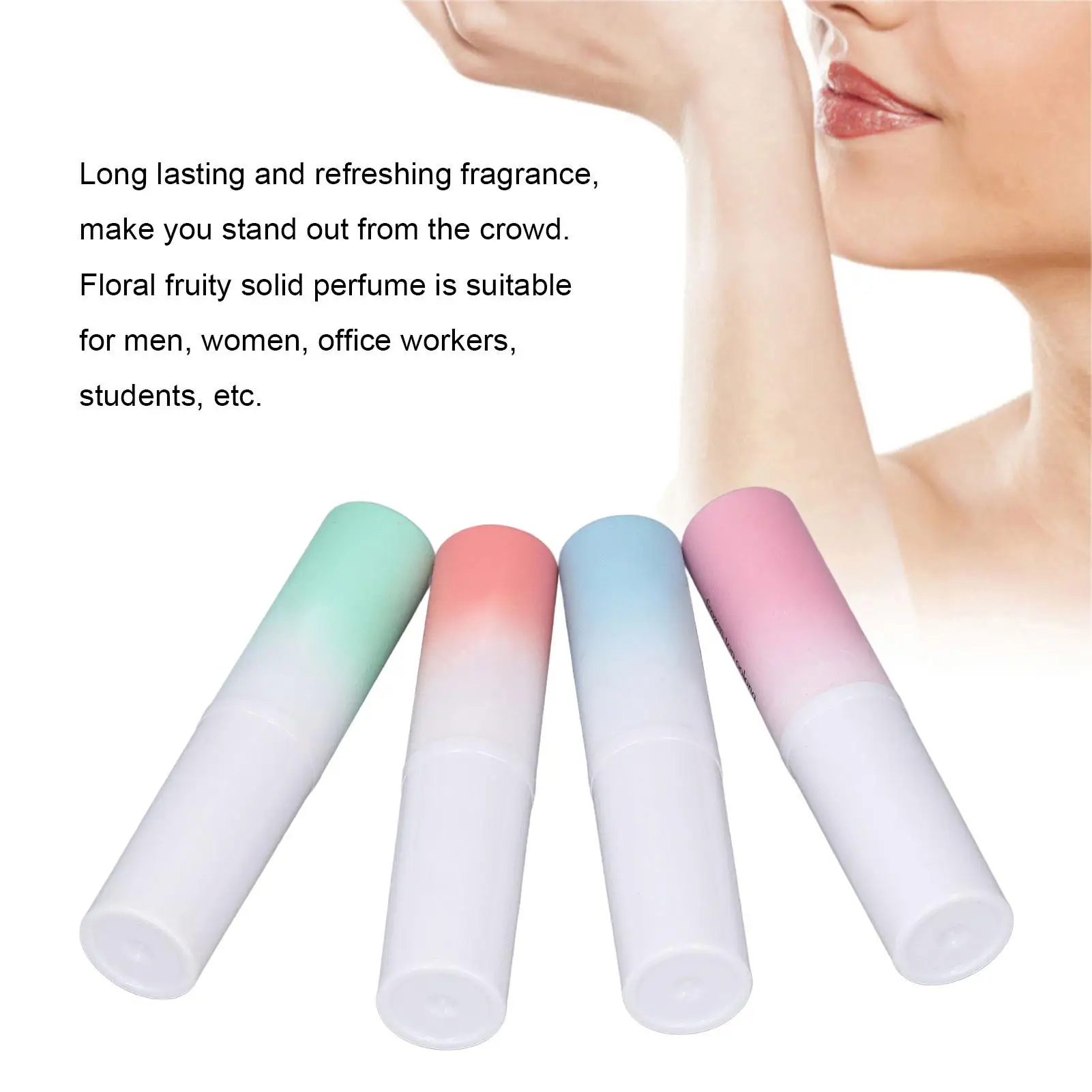 Floral Fruity Solid Perfume Set 4pcs 0.1oz Lasting Refreshing Fragrance For Women