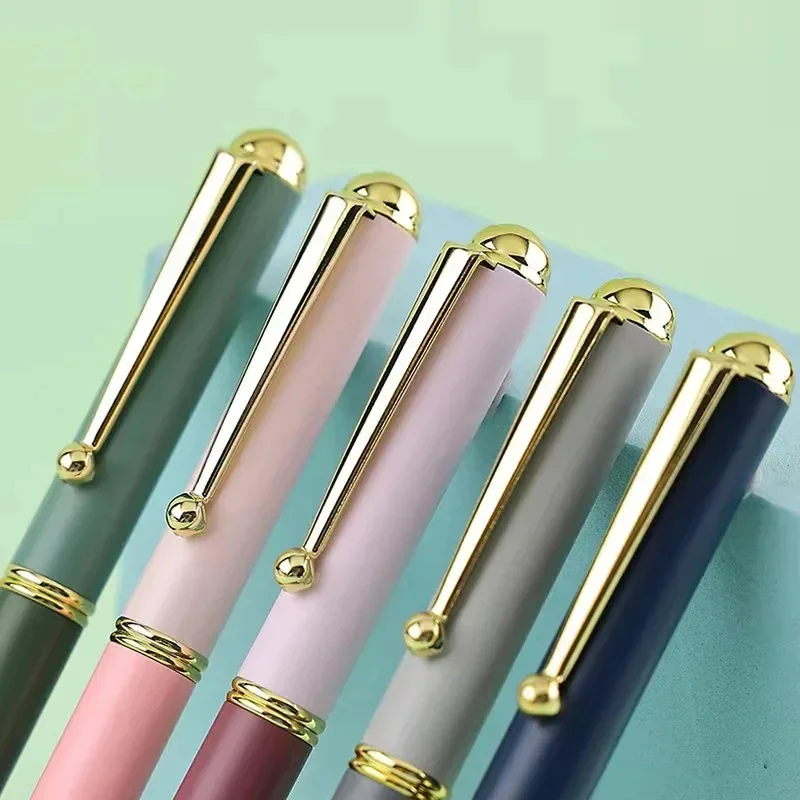 Перьевая ручка, роскошный ретро-дизайн, M/F/EF, тонкое металлическое перо, элегантные ручки для письма с зажимом, офисные школьные принадлежности, канцелярские принадлежности