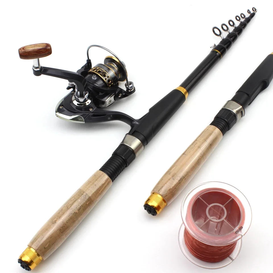 

Multifunction 1.8M-3.6M Carbon Telescopic Fishing Rod Portable Spinning Fishing Rod and reel Fishing line Pole Travel Sea rod