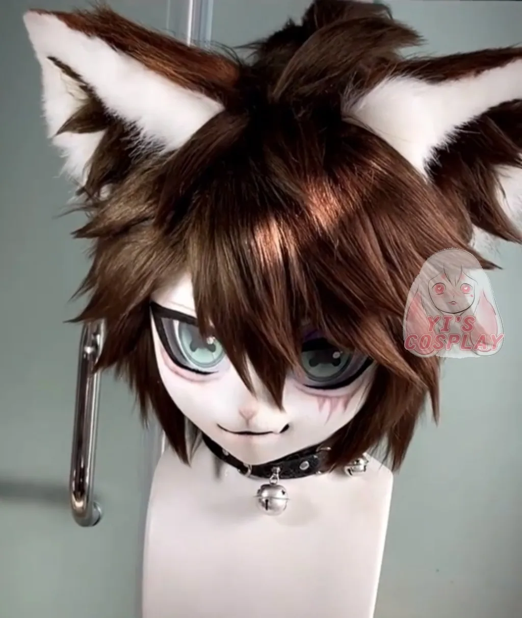 Fursuit رئيس اليدوية Yis تأثيري مخصص فروي رئيس Kigurumi رئيس تأثيري كيمونو سماعات الوحش مخصص Fursuit كيمونو رئيس