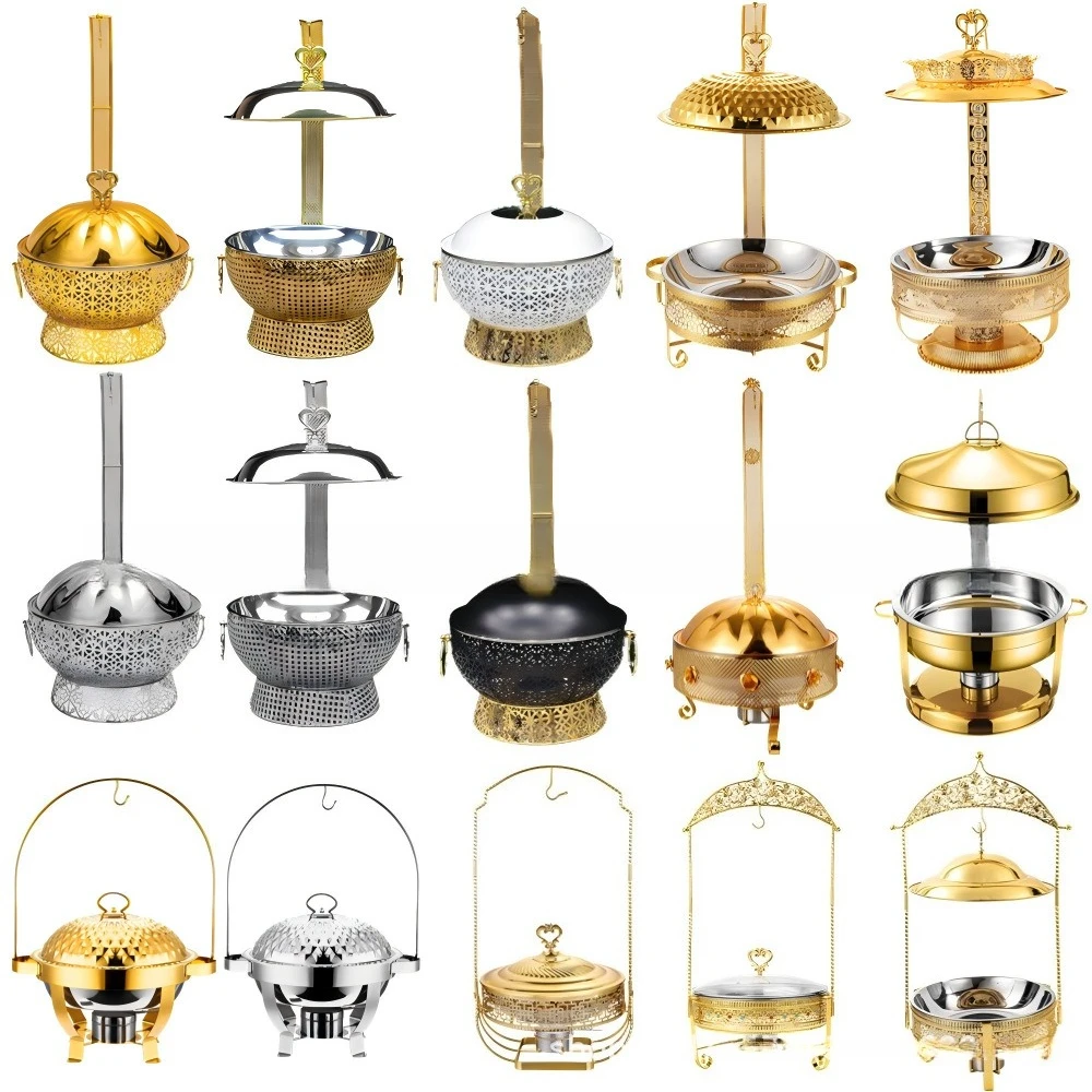 2026 new 12L golden buffet stove for high-end hotels