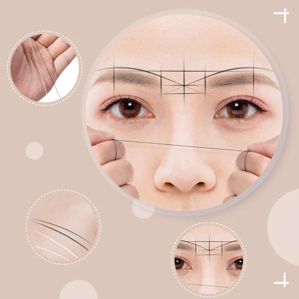2 قطعة مساطر رسم الحواجب مريحة بسيطة الحاجب رسم أدوات مساعدة أداة قياس دقيقة للمكياج المتكافئ