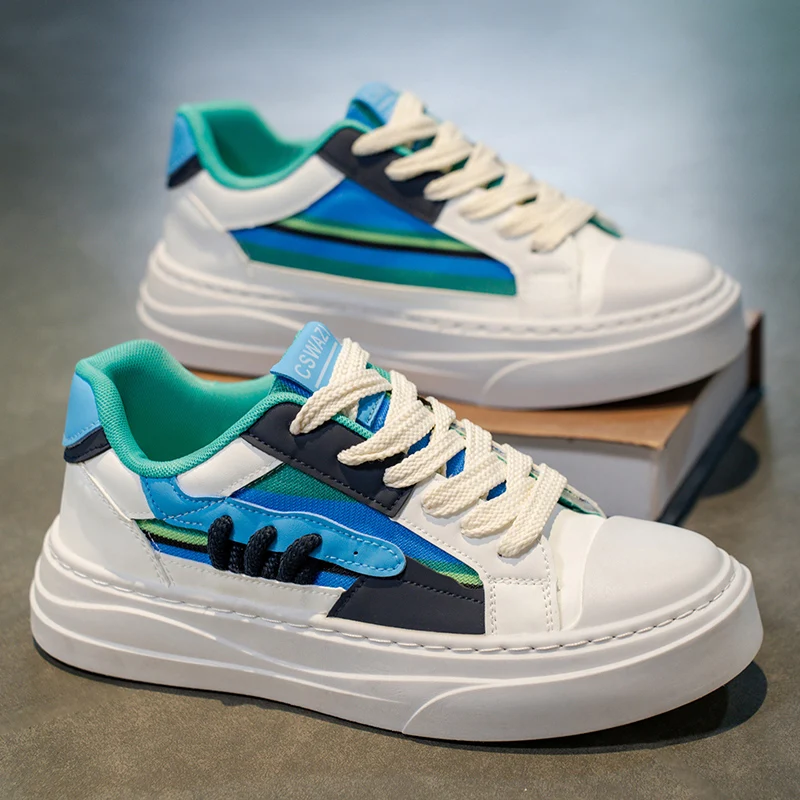 Streetwear Men's Skateboard Shoes Comfortable Breathable Platform Sneakers For Men Sports Shoes Outdoor Non-slip Casual Sneakers