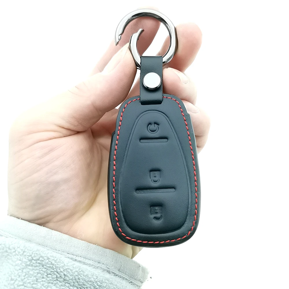 Para Chevrolet Malibu Blazer Traverse Cruze Spark Sonic Camaro Volt Bolt Trax Seeker Onix Equino nuevas Funda de cuero para llave de coche