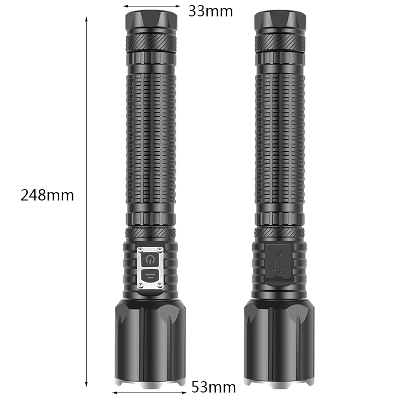 26650 Battery Led Flashlight The Most Brightest 16 core XHP160 1000,000LM Torch Zoomable Usb Chargeable Light Lantern